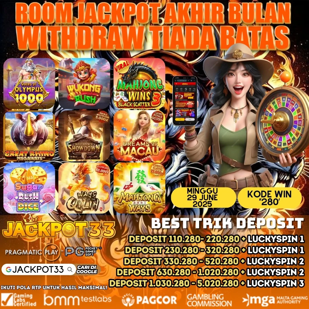 🔥 ROOM JACKPOT AKHIR BULAN WITHDRAW TIADA BATAS ‼